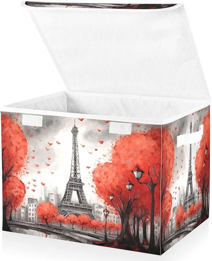 Red Paris Tower Storage Bins - Image 2