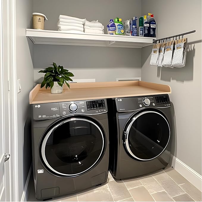 Kaboon Washer Dryer Countertop 58" x 28" Extra Large Version, Melamine - Image 7
