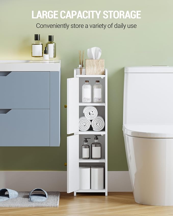 Hzuaneri Bathroom Storage Cabinet, Small Corner Floor Cabinet - Image 4