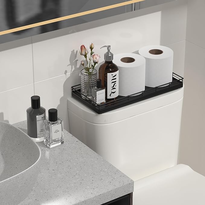 Oak Bathroom Toilet Tank Tray, Vanity Tray - Image 2