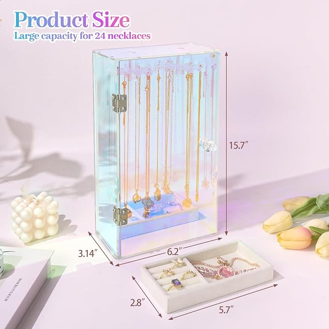 Cirhy Iridescent Necklace Holder Organizer - Image 4