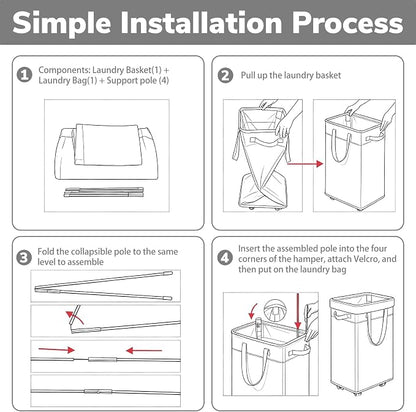 CHICVITA 75L Laundry Basket - Image 7
