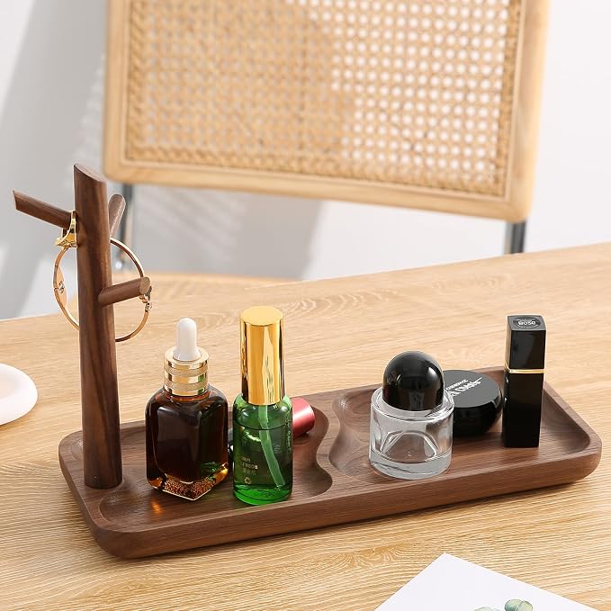 Walnut Wood Key Tray for Entryway Table, Jewelry Tray, Catchall Tray - Image 8