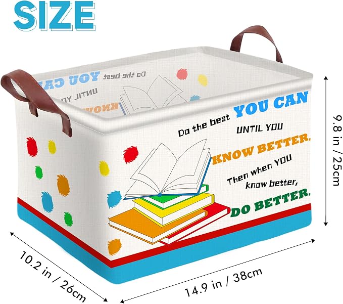 Book Storage Basket Waterproof Canvas Toy Storage Bin Blanket Baskets - Image 2