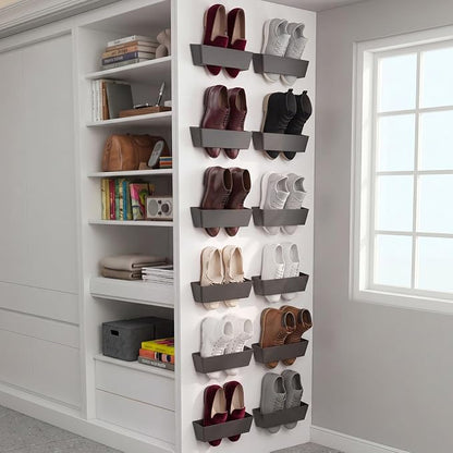 Novabright 12 Pack Wall Mounted Shoes Rack Storage by Unknown