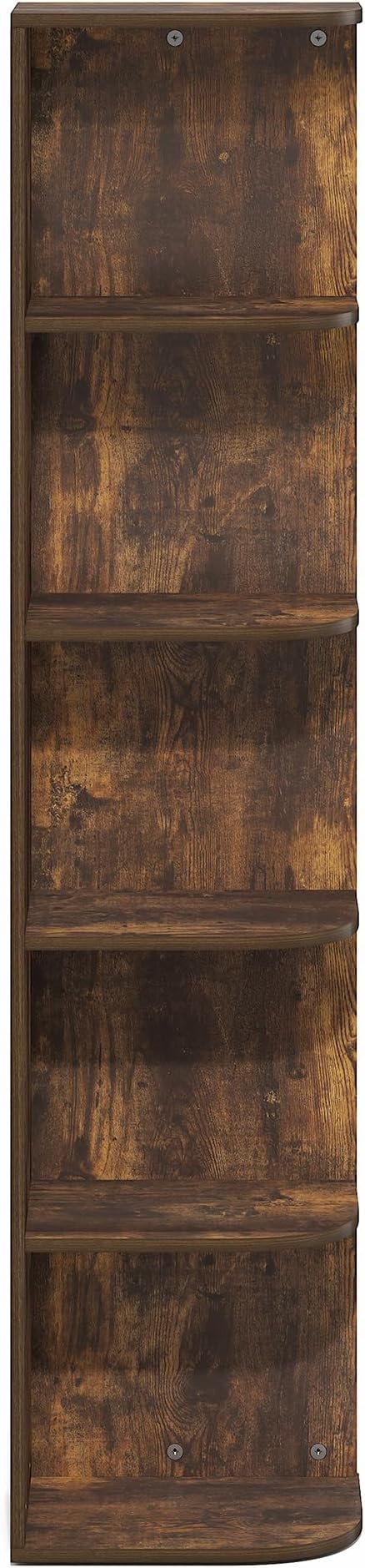 Furinno PASIR Book Shelf, 5-Tier Corner Bookshelf - Image 8