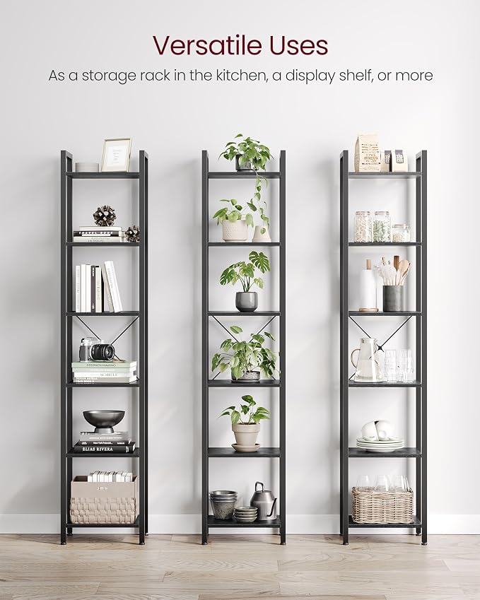 VASAGLE 6-Tier Bookshelf, Bookcase - Image 8