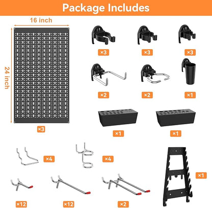 WALMANN Metal Pegboard Wall Tool Organizer Board - Image 4