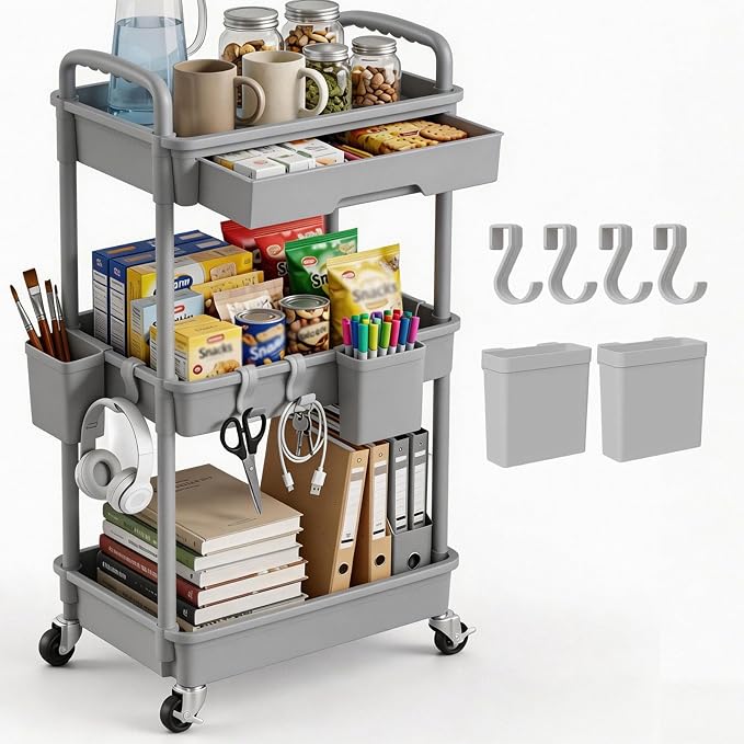 3 Tier Rolling Utility Cart by LLMRR