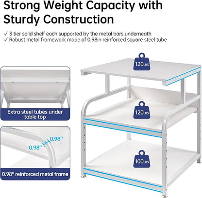 Printer Stand, 25.6" x 23.6" x 30.9" Extra Large Printer Table - Image 3