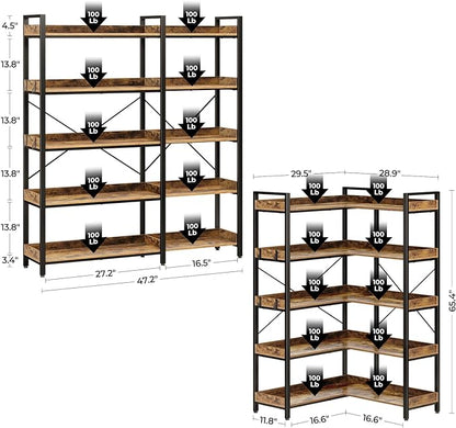 Rolanstar Bookshelf 5 Tier - Image 3