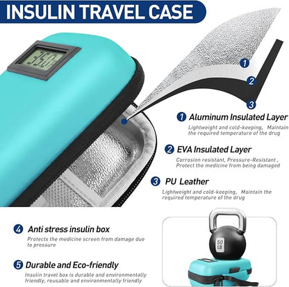 Insulin Cooler Travel Case, Portable Temperature Display Medicine Travel Cooler - Image 5