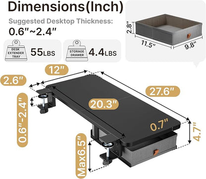Desk Extender Tray, Desk Extension - Image 6