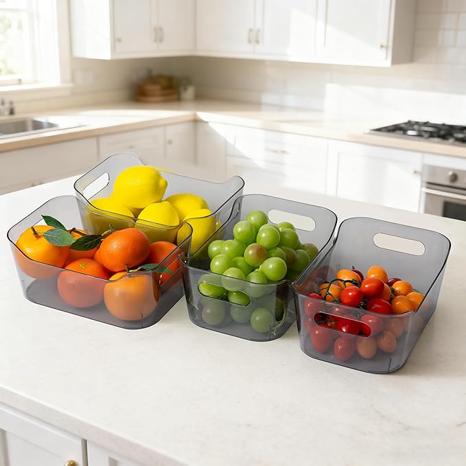 Tiawudi 8 Pack Plastic Storage Bins, Home Edit and Cabinet Organizers - Image 3