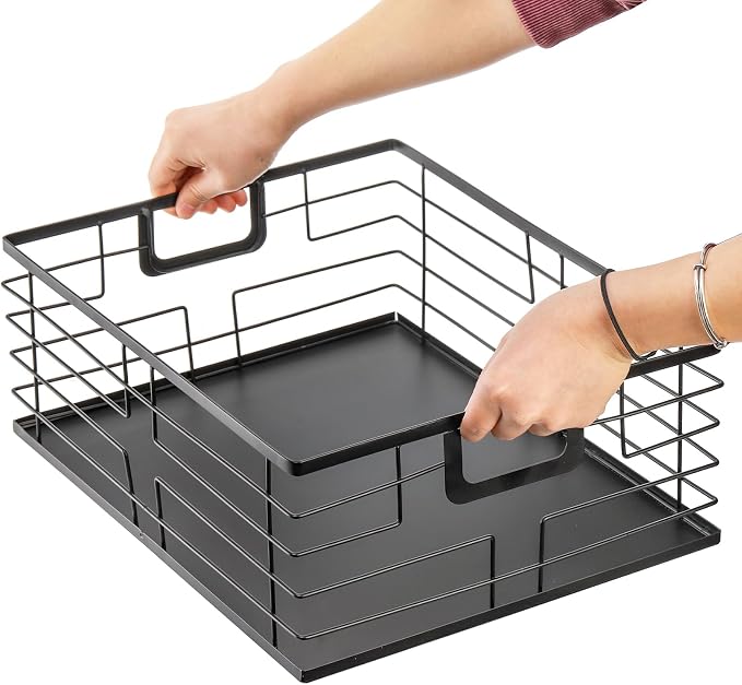 TOPZEA Black Metal Food Storage Basket - Image 4