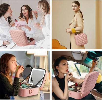 Mocado Travel Makeup Bag with LED Lighted Mirror, Travel Makeup Organizer - Image 8