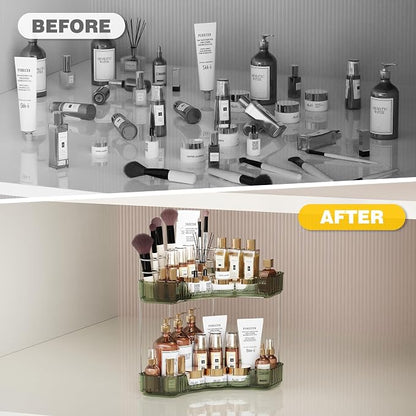 2-Tier Corner Bathroom Counter Organizer - Image 7