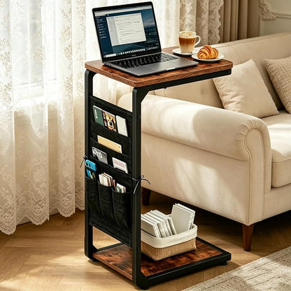 TV Trays for Eating on Couch Side Tables that Slide Under Dinner TV Tray Table - Image 4
