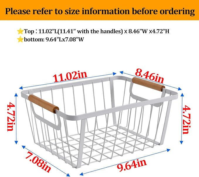 LeleCAT White wire baskets for organizing - Image 2
