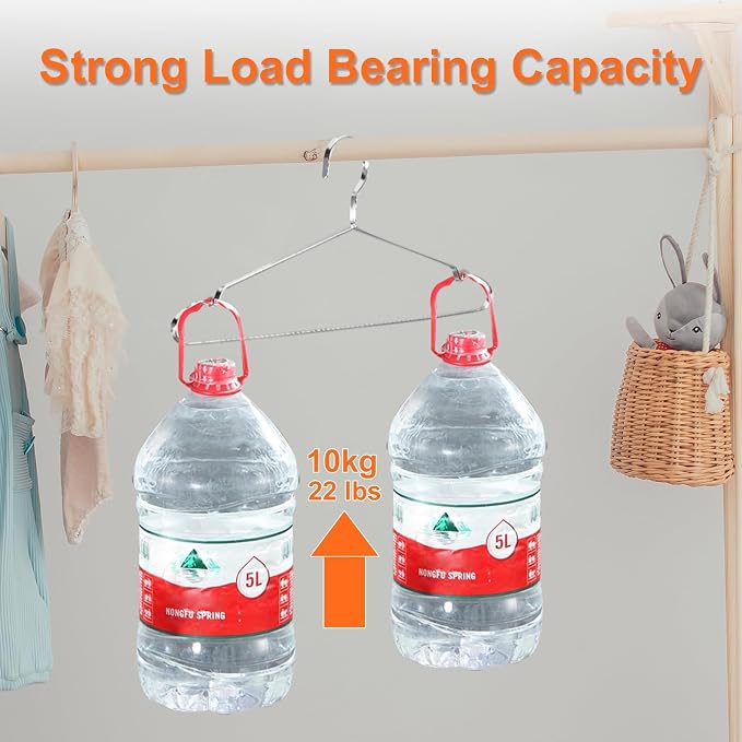 Jiang&Rong 20 Pack Stainless Steel Hangers, 16.5 Inch Heavy Duty Metal Coat - Image 3