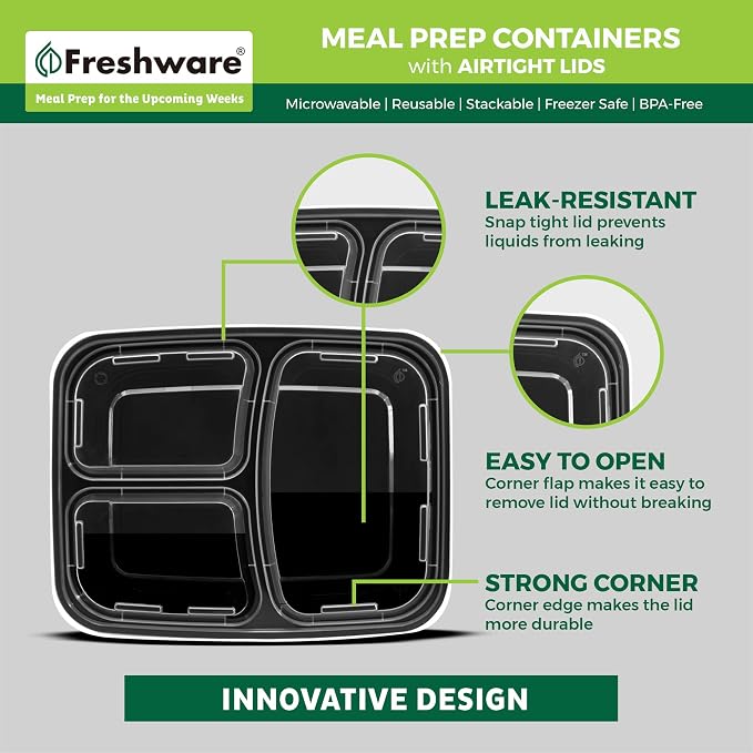 Freshware Meal Prep Containers - Image 5