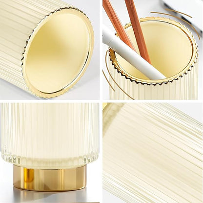 DASITON Makeup Brush holder Organizer, Crystal Cosmetic Makeup Brush Glass - Image 5