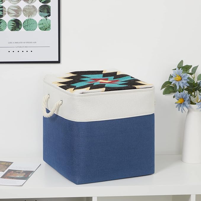 Bidtakay Storage Baskets Large Cube Storage Bins Fabric Baskets - Image 8