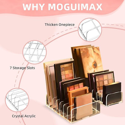 2 Pack Acrylic Makeup Eyeshadow Palette Organizer, 7-Slot Display Case - Image 3