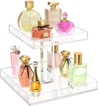 NIUBEE 2-Tier Acrylic Bathroom Cosmetic Storage Organizer by NIUBEE