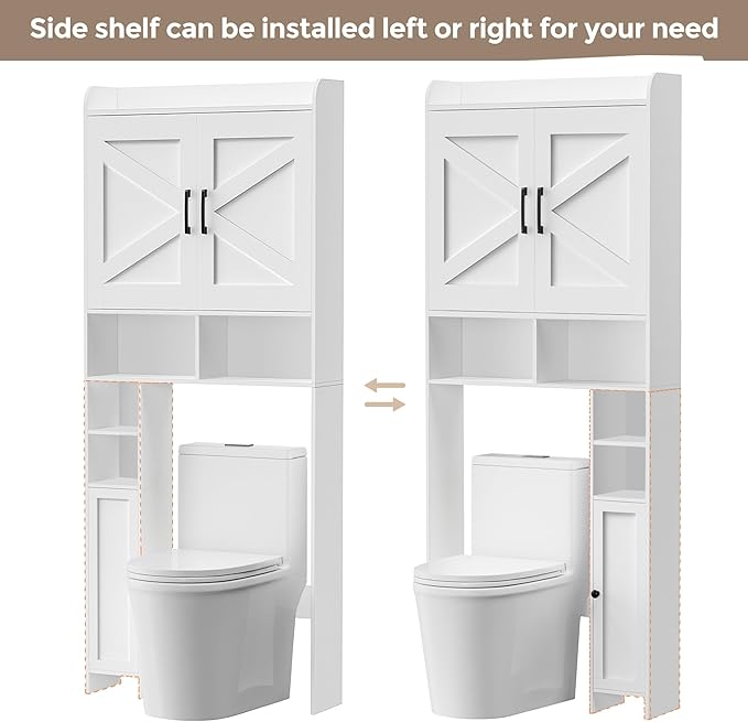 Homhedy Wooden Over The Toilet Storage Cabinet - Image 5