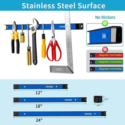 12" 18" 24" Magnetic Tool Holder Strip, Metal Tool Organizer Rack - Image 4