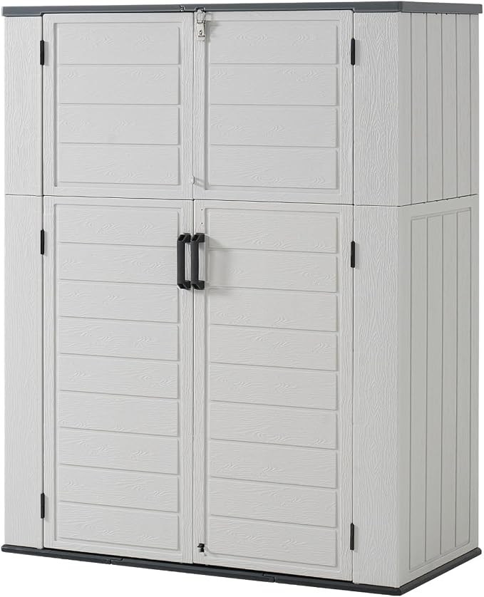 Aoxun 61 Cu.Ft Outdoor Storage Shed, Widened Outdoor Storage Cabinet Waterproof - Image 9