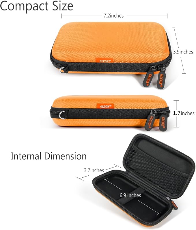Orange Shockproof Hard EVA Carrying Case Travel Pouch - Image 3