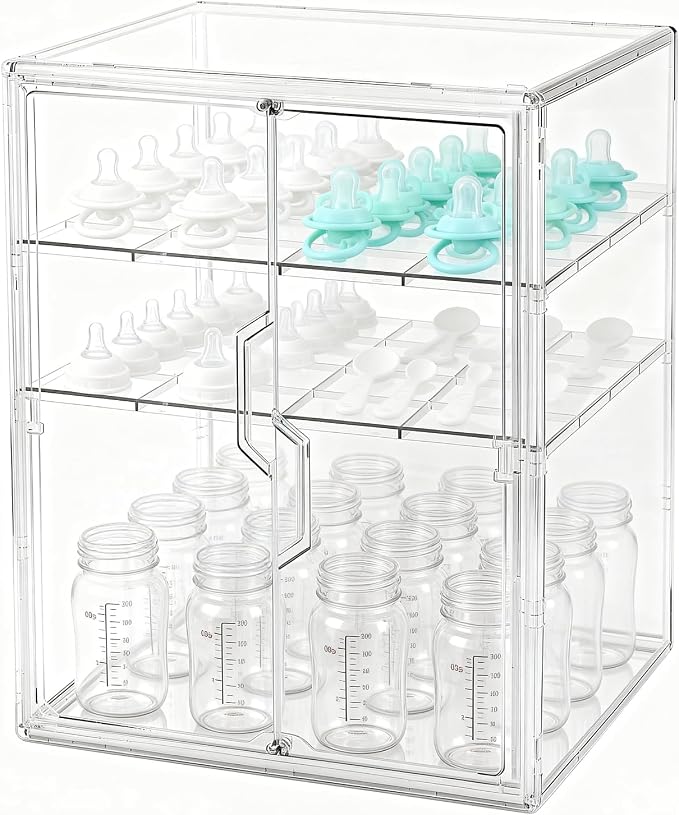 Baby Bottle Organizer, 3-Tier Bottle Storage by RISICULIS
