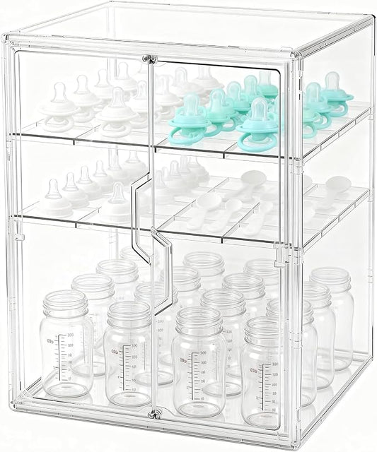 Baby Bottle Organizer, 3-Tier Bottle Storage by RISICULIS