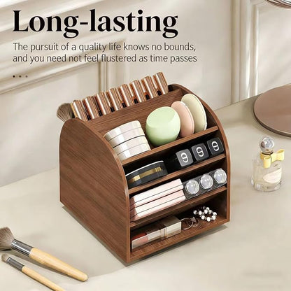 360° Rotating Lipstick Organizer, Tiered Makeup Display Stand - Image 7
