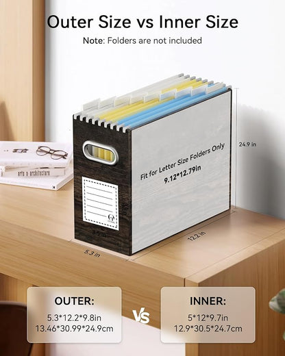 Portable Collapsible Cardboard File Box - Image 2