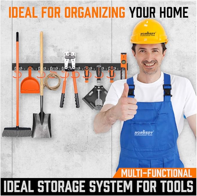 HORUSDY 64 Inch Adjustable Storage System, Wall Mount Tool Organizer, Tool - Image 6