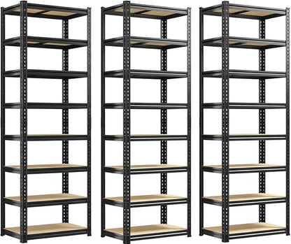 8 Tier Storage Shelves, Shelving Unit Load 400 LBS Per Shelf, Adjustable and by Durayloly