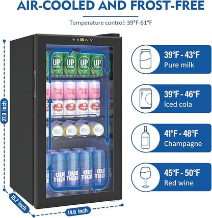 Beverage Refrigerator, 3.2 Cu.ft Mini Fridge - Image 5
