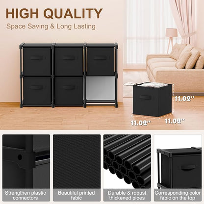 Briwooody 6 Cube Storage Organizer Bins - Image 4
