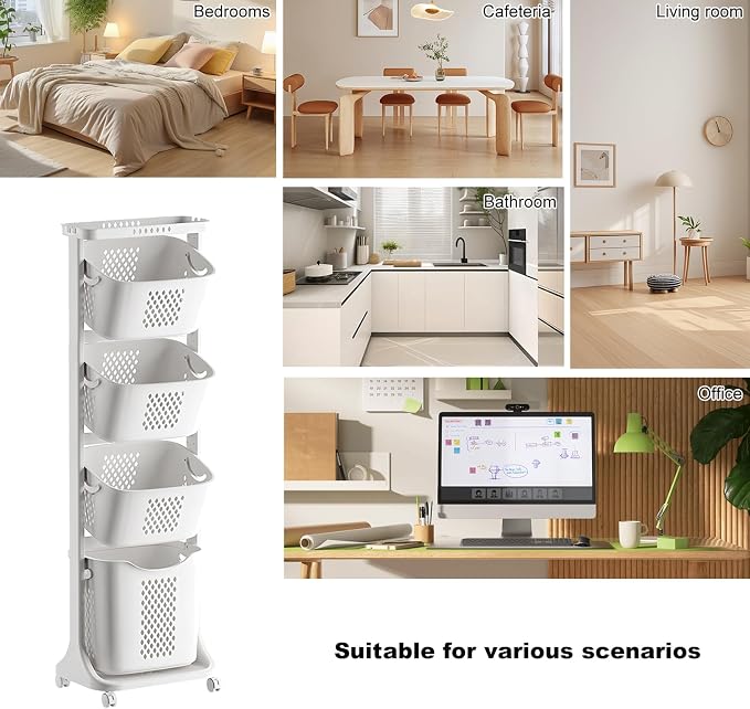 4-Tier Laundry Hamper Sorter - Image 6