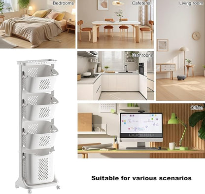 4-Tier Laundry Hamper Sorter - Image 6