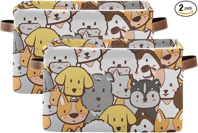 ZAZYXTJ Cute Dog Storage Basket by ZAZYXTJ