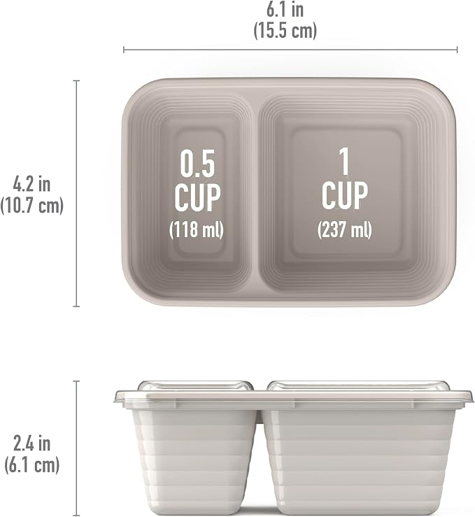 Bentgo Prep - 2-Compartment Snack Containers - Reusable, Microwaveable - Image 7