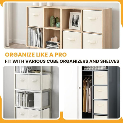 Criusia Large Storage Cubes, 13 Inch Cube Storage Bins - Image 4