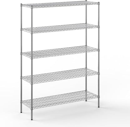 18" Deep x 54" Wide x 74" Height Wire Shelving Kit | 5-Tier | NSF Commercial by Regal+Altair