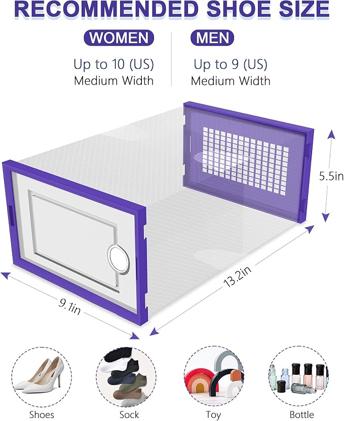Kuject Large Shoe Organizers Storage Boxes - Image 3