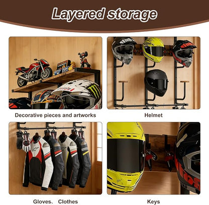 6-in-1 Motorcycle Helmet Rack - Image 5