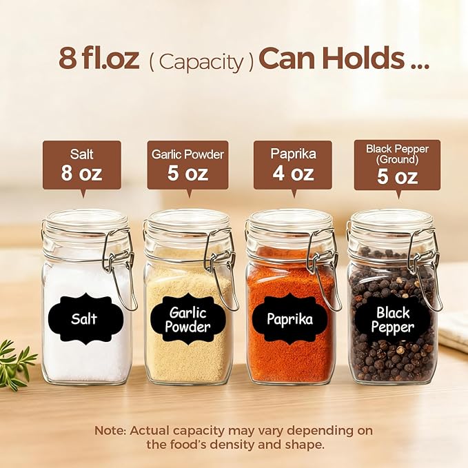 ComSaf Set of 12 Square Glass Jars - Image 3